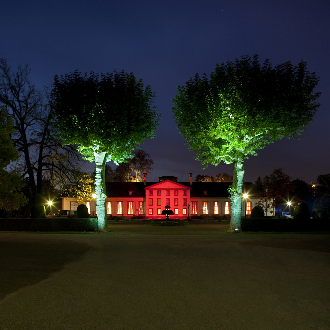 Strabourg, Orangerie, Assises Europennes du paysage, Conception lumière, éclairage coloré, festif, ambiance colorée